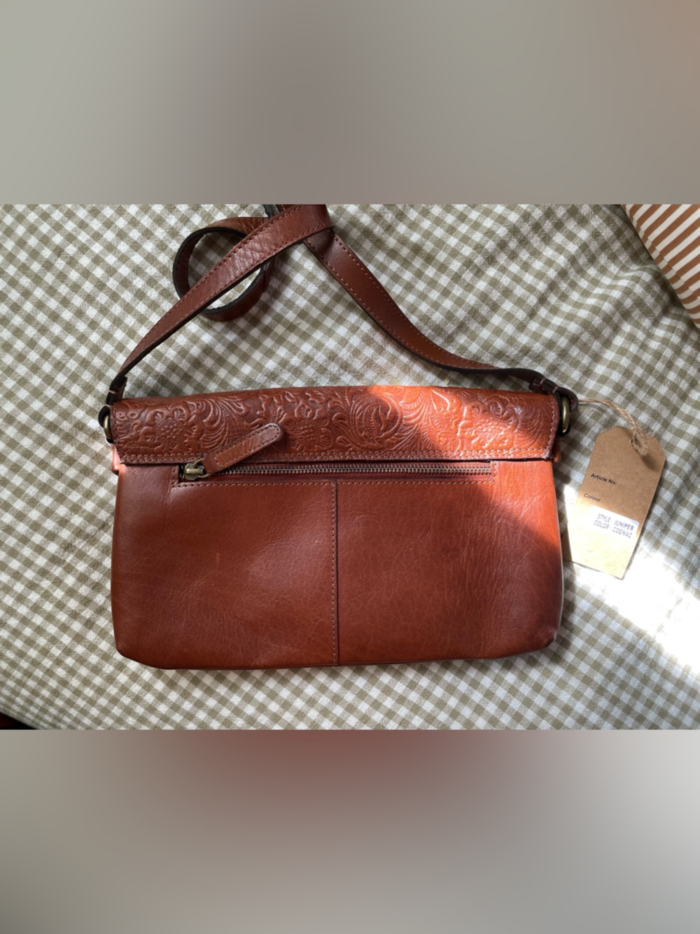 Wild West Los Angeles Floral Tooled Leather Crossbody Bag NEW Cowgirl Festival - Picture 4 of 7